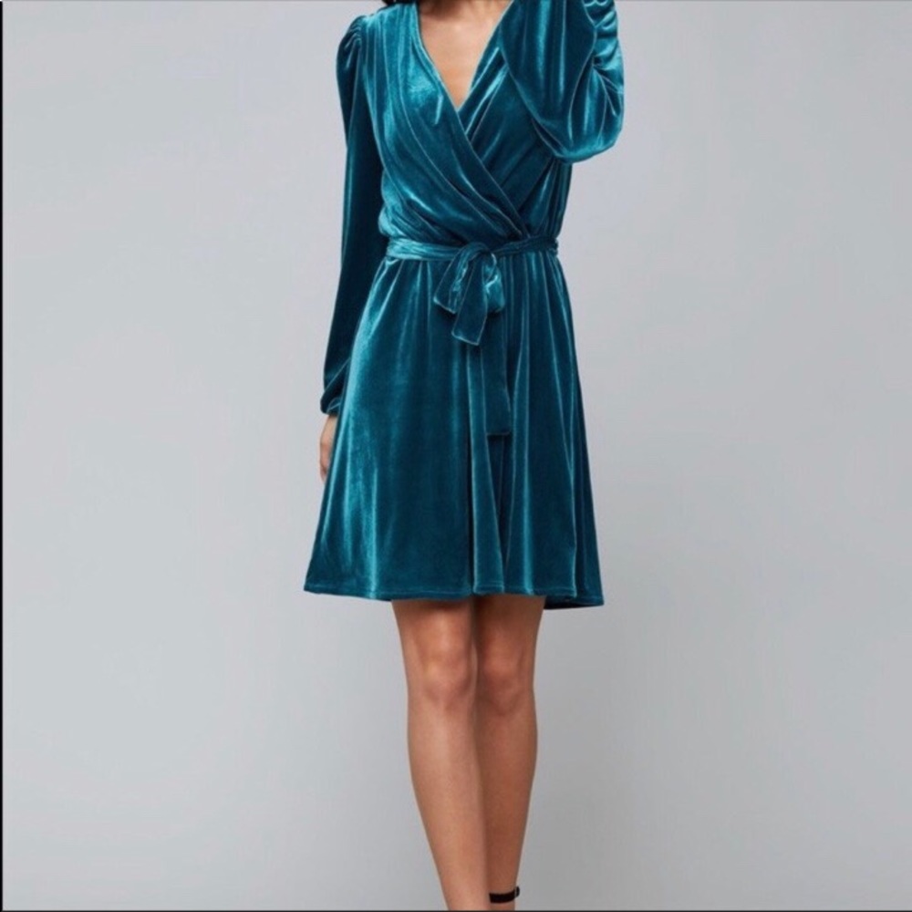 NWT Bebe velvet wrap dress - Picture 2 of 11